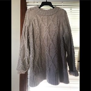 Ivory knit sweater dress women